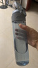 乐扣乐扣（LOCK&LOCK）一键式运动水杯塑料杯户外便携水壶带把手刻度男女杯子蓝色750ml 实拍图