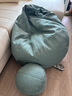 米客米家懒人沙发豆袋家用卧室可躺可睡创意小坐墩单人阳台休闲椅子榻榻米 果绿色  舒适款（90*110)送脚蹬 实拍图