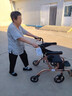 FZK+ 铝合金老人助行器助步器老人购物车手推可坐折叠助行车 3103脚踏可拆(最新款) 实拍图