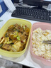 特百惠（Tupperware）长方饭盒1L微波加热学生上班族午餐饭盒便携便当盒奶黄色搭便携袋 实拍图