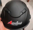 Andes HELMET3c认证电动摩托车头盔男四季女士夏季头盔安全帽四季通用夏天半盔 哑黑黑茶短【升级3C款】 均码 实拍图