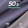 洁丽雅（grace）【新疆棉专柜款50S】3条装男士内裤纯棉中腰平角裤衩子透气内裤男 【3条装】黑色+棕色+深灰 XXXL【建议145斤-165斤】 实拍图