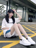 H8小白鞋2025新款百搭莆田鞋子情侣男女内增高厚底休闲运动板鞋 白色-黑皮尾（礼盒装） 37 女码 实拍图