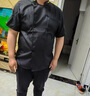 凡黛克餐饮厨师工作服男短袖套装夏季薄款酒店饭店食堂后厨服装定制长袖 麦穗短袖白色 175/XL 实拍图