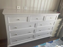 昌柏美式实木九斗柜阻尼轨道五七九斗柜客厅玄关柜整装卧室储物柜 1.6米九斗柜阻尼轨道 白色 实拍图