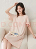 顶瓜瓜睡裙女纯棉春夏舒适短袖可外穿睡衣家居服女23337 欲晚桔 175  实拍图