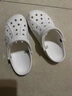 crocs卡骆驰洞洞鞋贝雅男鞋女鞋轻便耐磨一脚蹬拖鞋休闲鞋|10126 白-100 40 (250mm) 实拍图