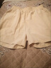 夏季松紧高腰亚麻五分裤子宽松复古休闲短裤棉麻显瘦显高口袋女裤 米杏色 XL 建议【120-130斤】 实拍图