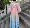 九能女童汉服夏款超仙女古装儿童2025新款古风唐装公主裙表演出演服 粉色人鱼公主 120 适合106-115/34-43斤 实拍图