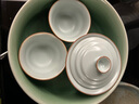苏氏陶瓷（SUSHI CERAMICS）汝窑开片聚财三才盖碗带两功夫茶杯礼盒小套装平价团购款 实拍图