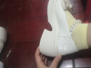 JIOESC玛丽珍小皮鞋女鞋时尚新款法式气质蝴蝶结厚底松糕英伦风高跟鞋 米色【亮光面】蝴蝶结款 36 码 实拍图