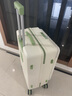 VCC侧开盖行李箱新款深仓多功能拉杆箱大容量扩容可登机上飞机密码箱 白绿色 20英寸 【侧开大深仓扩容20%】 实拍图