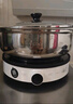 美厨（maxcook）304不锈钢火锅28cm 汤锅电磁炉火锅复底带盖 送一对火锅勺MH-28 实拍图