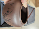 藏壶天下家用茶罐精品宜兴紫砂茶叶罐小号陶瓷密封罐中式普洱储茶罐紫砂罐 兰 紫泥 实拍图