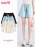 班尼路（Baleno）高腰华夫格三分裤女2025年春夏季女装新款时尚运动风舒适透气短裤 实拍图