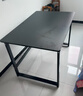 馨美凯电脑桌台式家用简易书桌办公桌简约现代工作台租房卧室学习写字桌 【单桌1.6cm厚桌面】黑架+碳纤色 长120cm*宽80cm*高74cm 实拍图