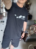 猛犸象（MAMMUT）【张若昀同款】QD 男士运动透气弹力T恤舒适柔软休闲经典印花短袖 黑色 PRT3 XL 实拍图