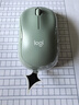罗技（Logitech）M221 轻音鼠标 无线鼠标 办公鼠标 对称鼠标 带无线微型接收器 薄荷绿 实拍图