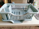 沃德百惠（WORTHBUY）碗柜碗筷收纳盒碗柜碗碟沥水架厨房置物架收纳架滤水篮塑料收纳筐 灰蓝-大号 实拍图