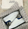 亚历山大麦昆（Alexander McQueen）厚底运动鞋男牛皮小白鞋礼物553680WIEF1蓝尾 42父亲节七夕 实拍图