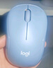 罗技（Logitech）M221 轻音鼠标 无线鼠标 办公鼠标 对称鼠标 带无线微型接收器 雾霭蓝 实拍图