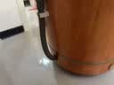 百山加高泡脚桶木桶自动加热恒温木洗脚盆足浴桶带排水洗脚桶木制带轮 橡胶木语音智能42直径 36cm 无盖 实拍图