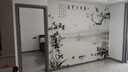 新中式电视背景墙壁布装饰2025新款卧室花鸟自粘3d影视墙壁纸壁画 款式1（尺寸定制） 宫廷丝绸布/平方 实拍图