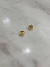 喜上眉梢黄金光面金珠999足金散珠3D硬金抛光面转运珠路路通情侣 4mm 光面珠两颗 约0.25g 实拍图