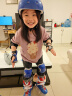 斯威（SWAY）轮滑鞋儿童溜冰鞋男女童初学套装中小学滑轮滑冰旱冰鞋成人直排轮 波蓝八轮全闪+头盔护具+一体支架 S (适合3-5岁)平时鞋码25-30 实拍图