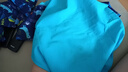 羽克（Yuke）儿童泳衣男童分体游泳衣小中大童宝宝婴儿防晒泳裤套装游泳装备 蓝色恐龙三件套 L（建议95-105cm 、25-35斤） 实拍图