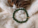 蔻小姐天然和田玉碧玉手串菠菜绿转运珠玉石手链18k金女新中式国风礼物 8mm 14cm手围 晒单实拍图