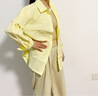 凡毅彩条纹衬衫女2025年新款长袖外套防晒夏季薄款衬衣法式慵懒休闲宽松 韩系条纹衬衣 【柠檬黄】 M 【建议90-110斤】 实拍图