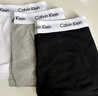 Calvin Klein内衣男士三条装ck提花腰边低腰棉质贴身防夹臀四角裤平角内裤男 U2664998-太空黑/月光白/椰青灰 3条 M 实拍图
