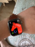 istrap苹果手表表带真皮爱马仕同款牛皮适用apple watch表带S10/9/8/7/6/5/SE男女士iWatch ultra2手表带 浅棕白线丨银色配件 44/45/46MM表盘【适用Wat 实拍图