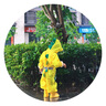 牧萌儿童雨衣男童连体套装防水全身幼儿园女孩小童 活力黄恐龙 L 实拍图