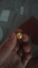 中国黄金（CHINA GOLD）足金六字真言转运珠硬金钱福字黄金手链男女款DIY串珠配件520礼物 12mm金钱珠 约1g【国金礼盒】 实拍图
