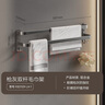 九牧（JOMOO）浴室免打孔毛巾架挂件置物架枪灰色太空铝93011系列 阶梯式双杆（50cm） 实拍图