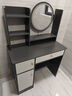 众淘梳妆台小户型化妆桌小型化妆台化妆桌卧室化妆梳妆台卧室 LED灯【两柜一抽】轻奢灰80cm 实拍图