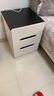 幻狐床头柜卧室小型家具柜子收纳柜储物柜轻奢床头置物柜简易主卧边柜 【大容量三抽】黑白色50*40*56cm 实拍图