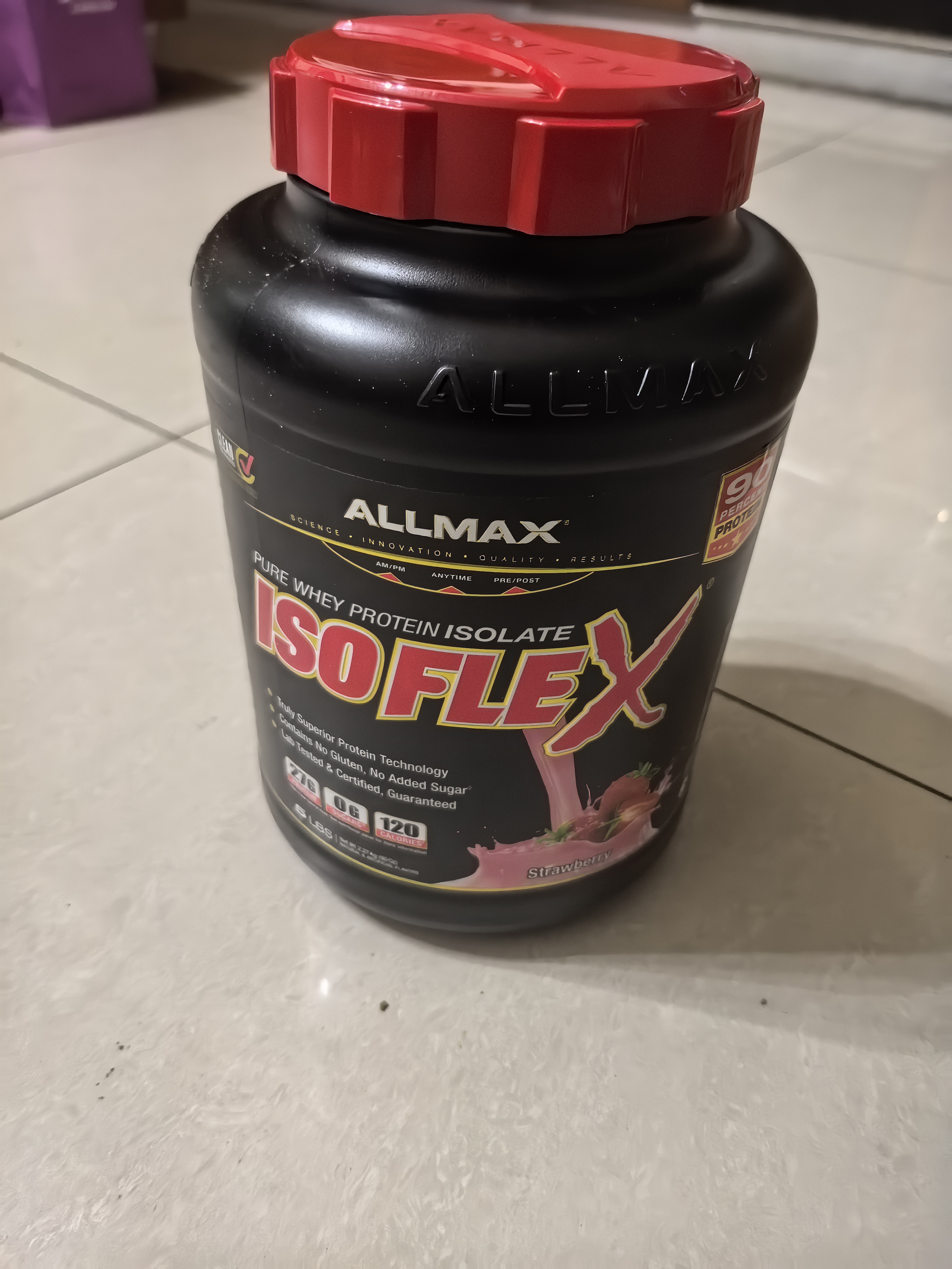 ALLMAX分离乳清蛋白粉ISOFLEX90%高蛋白5磅2270克 草莓味 实拍图