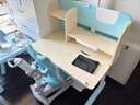 护童儿童学习桌椅小学生写字桌可调节升降课桌椅套装小户型书桌带书架 好奇星mini100cm+扶手椅_蓝 实拍图