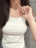 七可项链女纪念日生日礼物实用送女朋友老婆足银一克拉莫桑钻石吊坠 实拍图