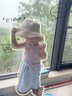 babylove男女宝宝帽子草帽夏季遮阳帽婴幼儿太阳帽儿童外出渔夫帽草编帽 实拍图