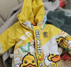 【小黄鸭连帽风衣】儿童外套男女宝宝夹克休闲时尚外套潮 黄色亮灯外套 110 实拍图