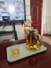富光 茶壶茶水分离玻璃泡茶壶煮茶耐高温带滤网飘逸杯功夫茶茶具 1300ml+4杯+沥水盘 实拍图