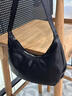 ANDSEEYOU品牌 单肩包女 轻便羊皮背包小众设计斜挎手机包简约小手提腋下包 黑色 实拍图