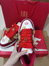 aj莆田纯原婚鞋dunk红色秀禾结婚女板鞋男新款百搭低帮婚鞋新娘鞋 7728白红 35 实拍图