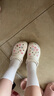 crocs卡骆驰洞洞鞋贝雅卡骆班轻便耐磨一脚蹬休闲鞋|205089 白/深蓝-126 41 /42(260mm) 实拍图