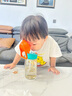 CHAZRAIN 儿童水杯PPSU带吸管宝宝喝水直饮杯幼儿园小学生运动便携户外 望禹橙吸管款 450ml 实拍图