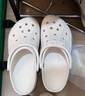 卡骆驰crocs洞洞鞋贝雅卡骆班轻便耐磨一脚蹬休闲鞋|205089 白/深蓝-126 37 /38(230mm) 实拍图